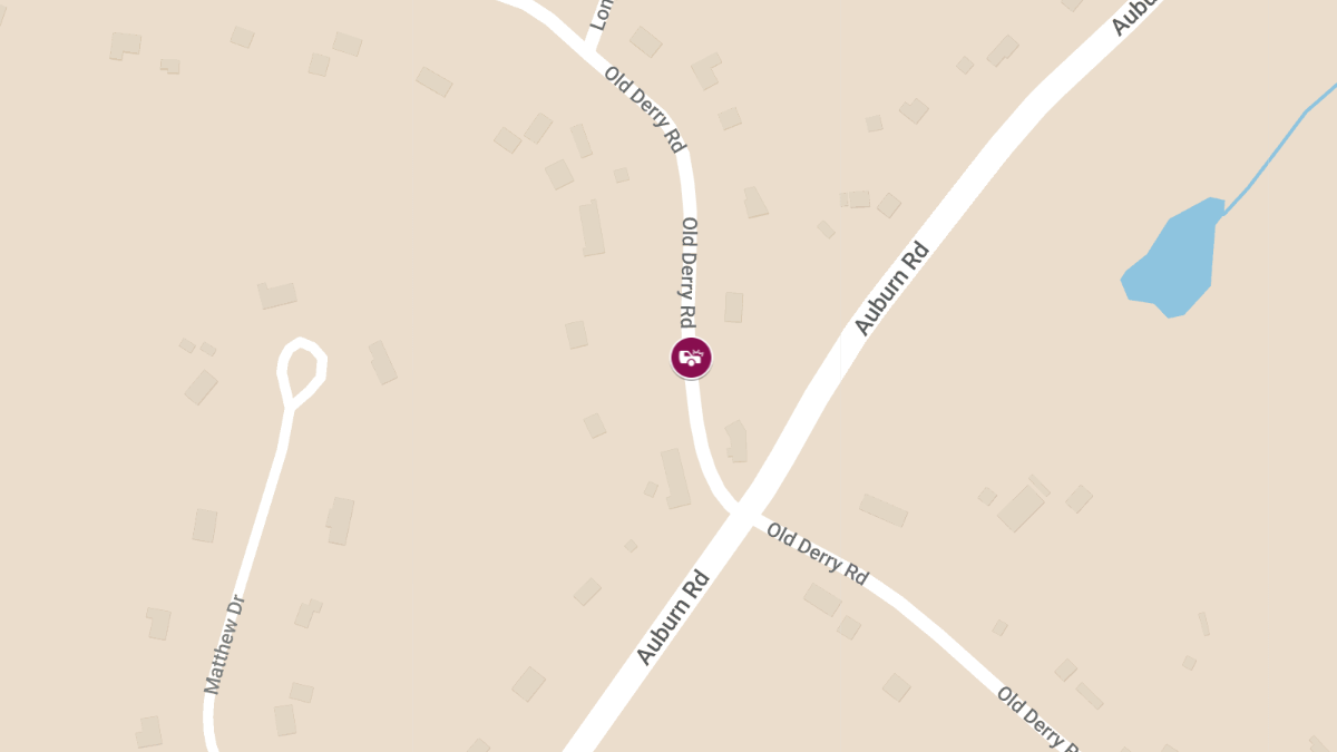 Accident with Person Trapped on Old Derry Rd