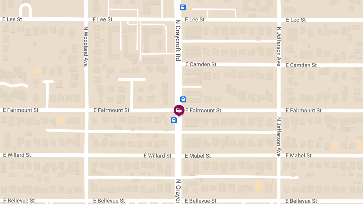 Accident with Possible Injuries at E Fairmount St and N Craycroft Rd