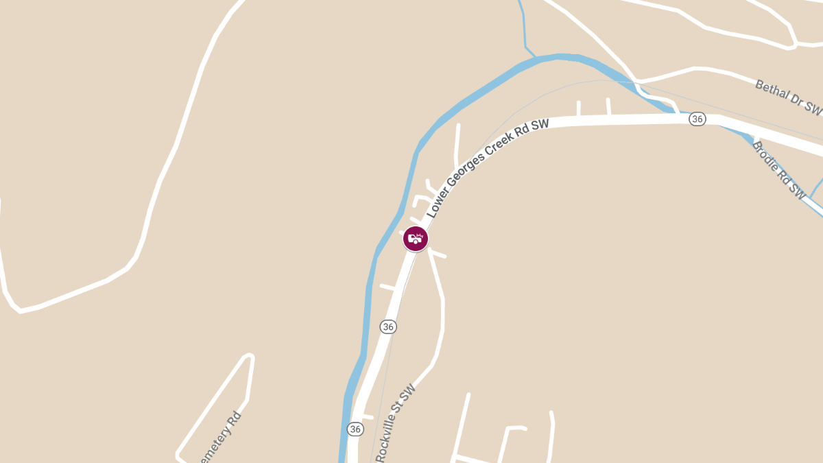 Auto Accident at Lower Georges Creek Rd and Coney Market