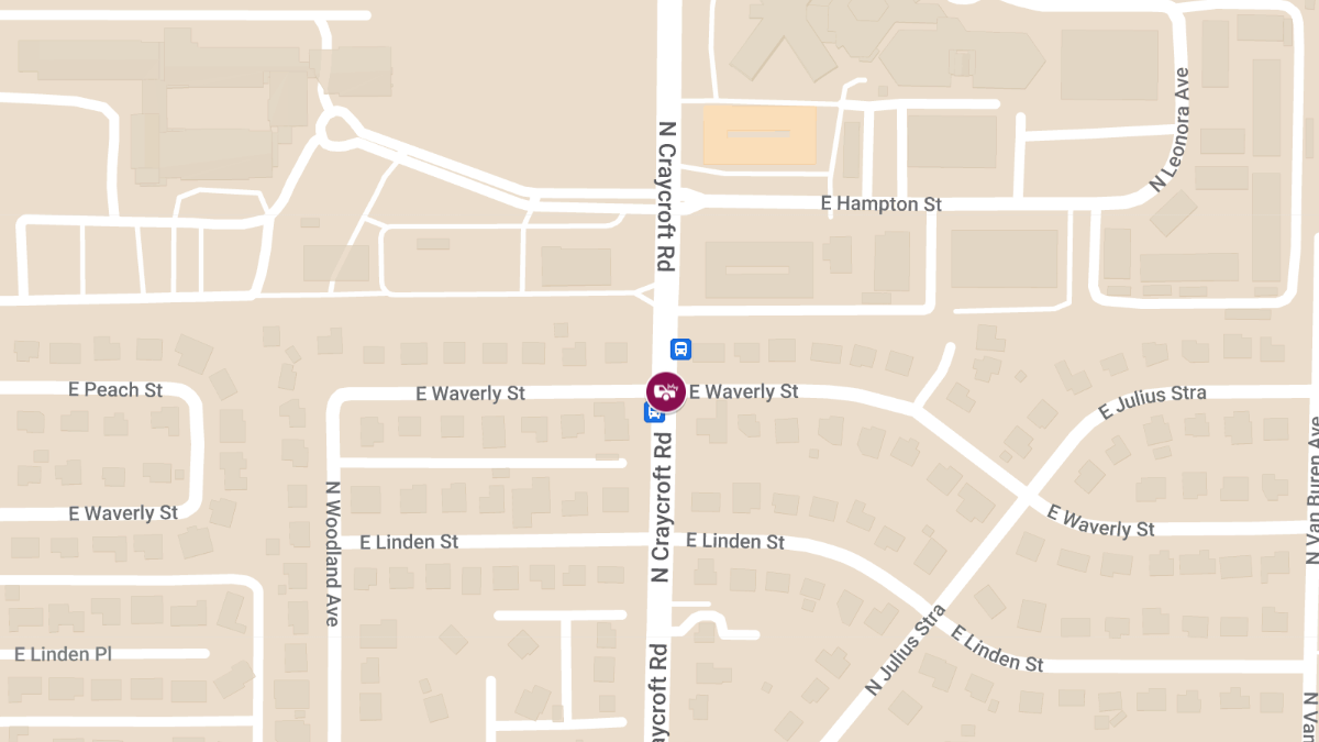 Auto Crash With Injuries at N Craycroft Rd & E Waverly St
