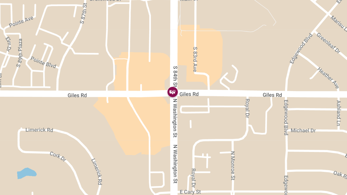 Auto Crash with Injury at 84th St and Giles Rd