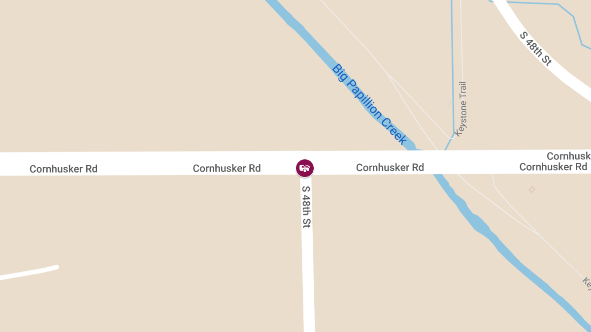 Auto Crash with Injury at S 48th St and Cornhusker Rd