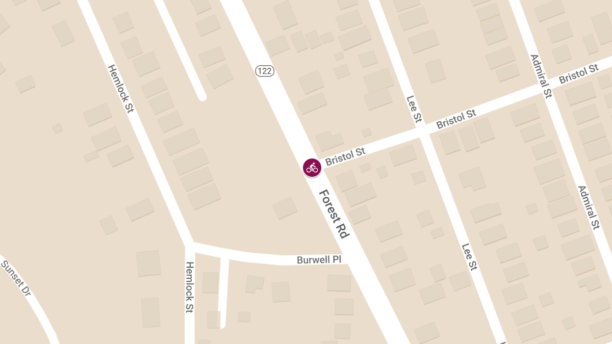 Bicycle Accident Involving Car on Forest Rd near Bristol St