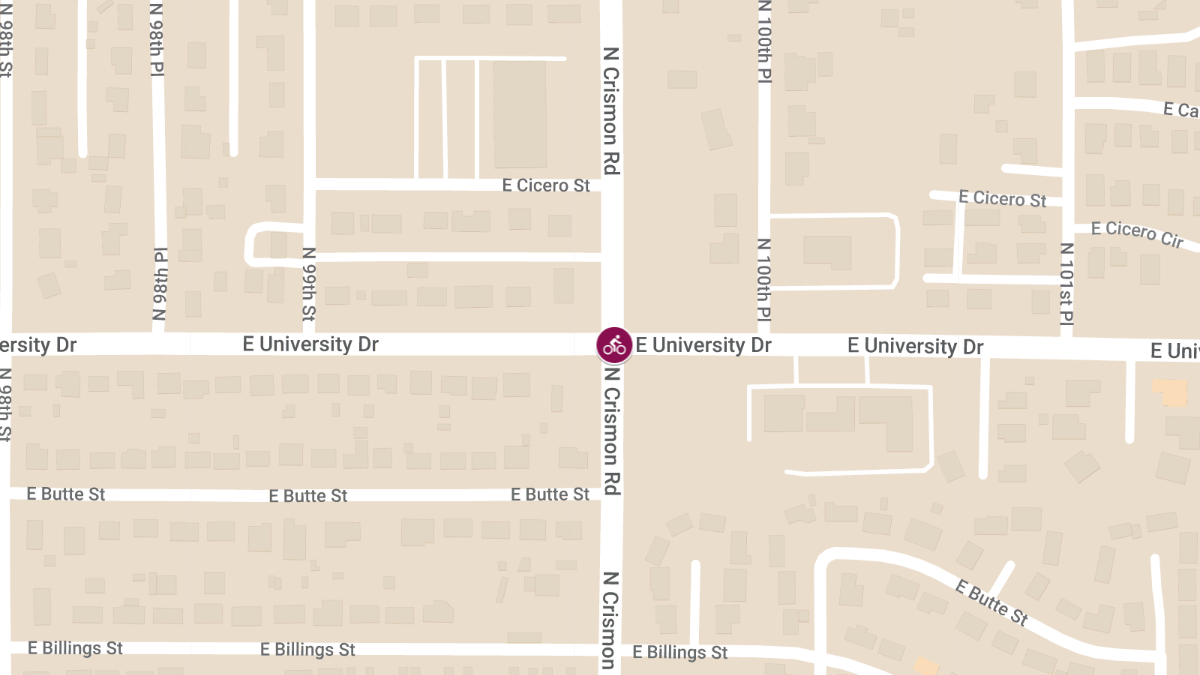 Bicycle Accident at University Dr and Crismon Rd
