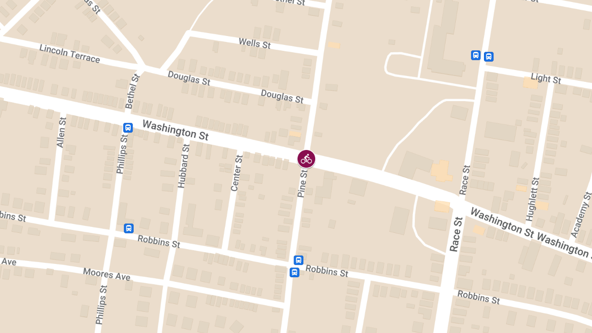 Bicycle Crash at Pine St and Washington St