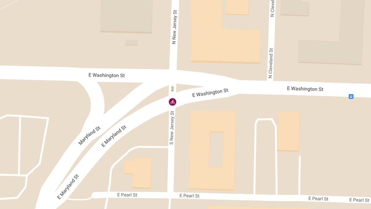 Bicyclist Hit by Vehicle at E Washington St & New Jersey St