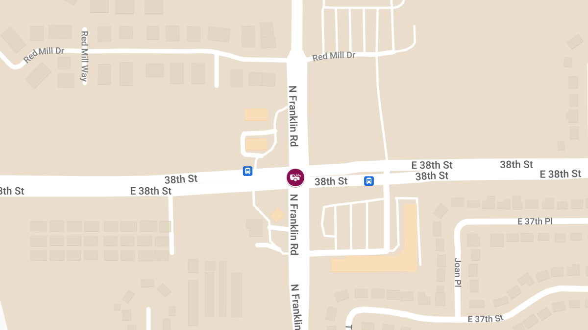 Bicyclist Incident at E 38th St & N Franklin Rd