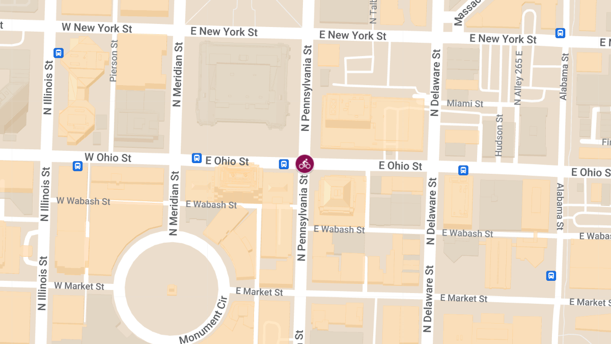 Bicyclist Incident at N Pennsylvania St & E Ohio St