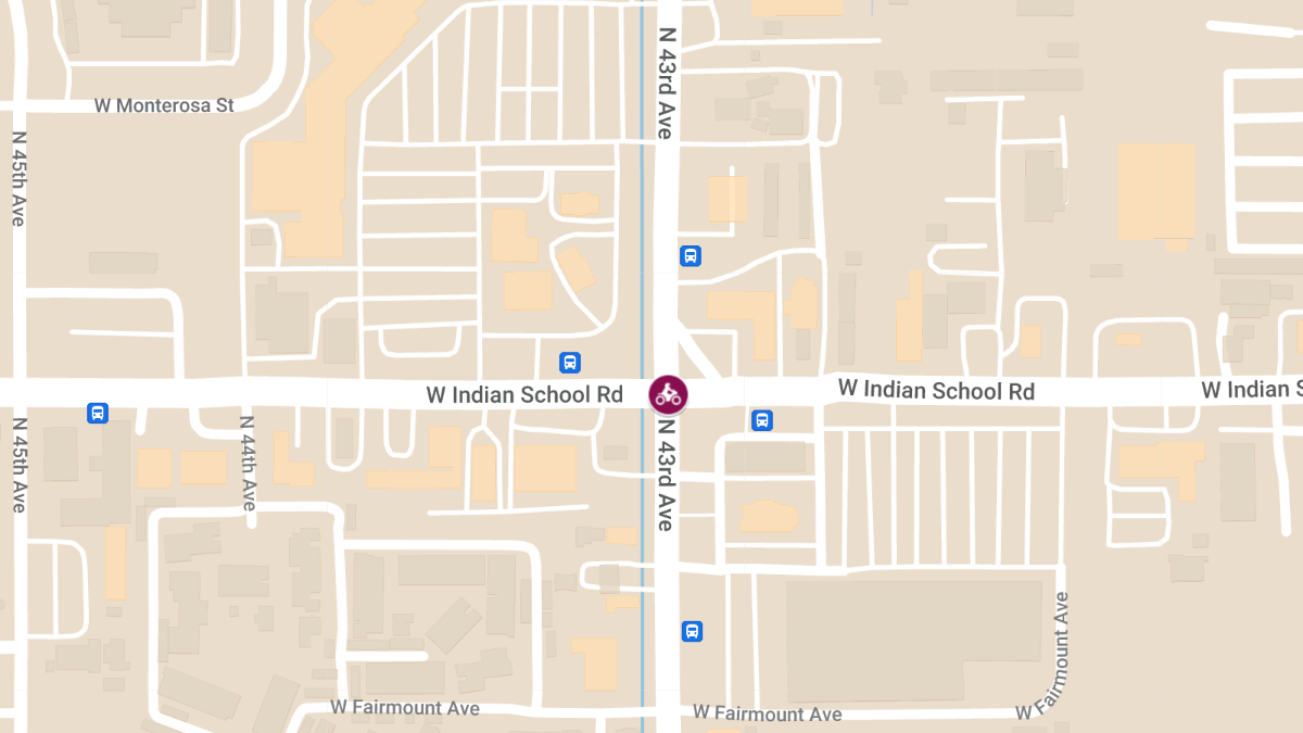 Bicyclist Involved in Accident at 43rd Ave at Indian School Rd