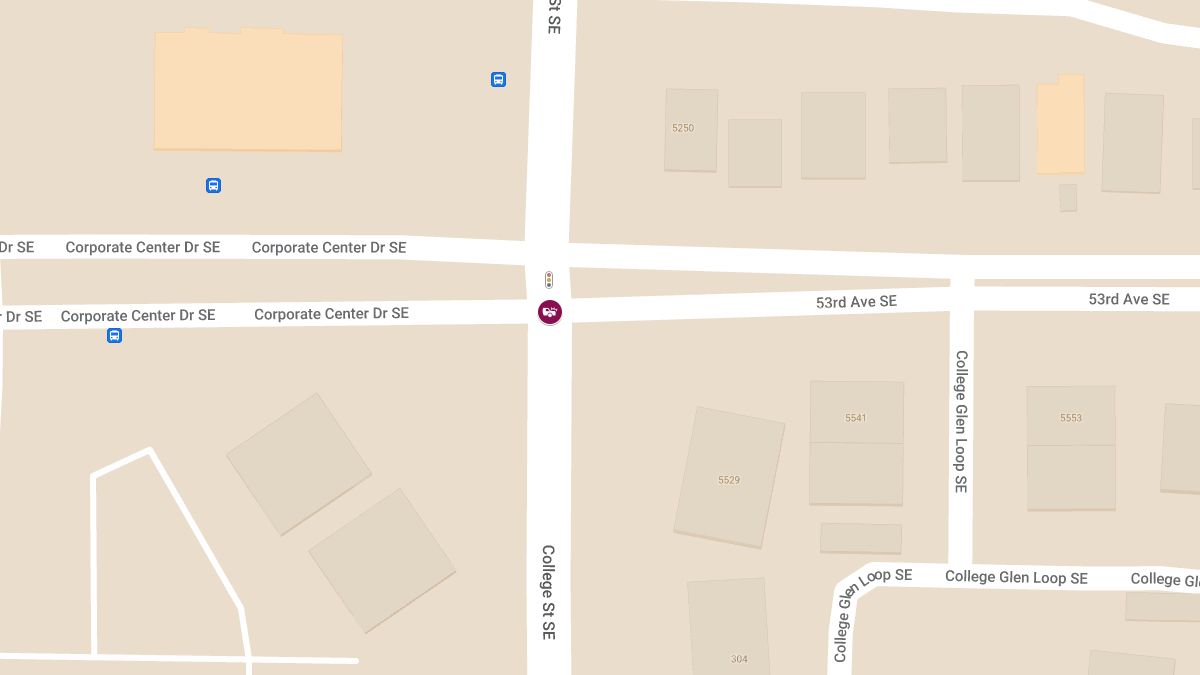 Blocking Collision at College St and 53rd Ave SE
