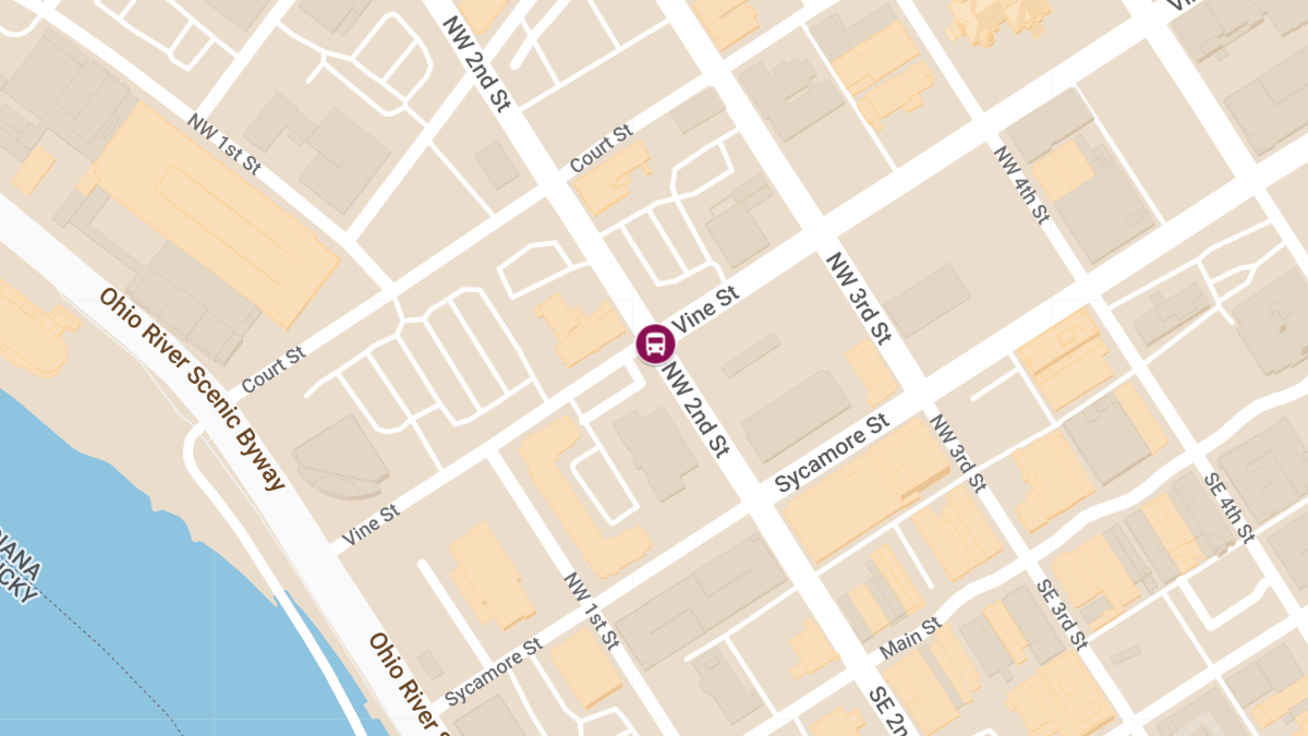 Bus Accident at Vine St & NW 2nd St