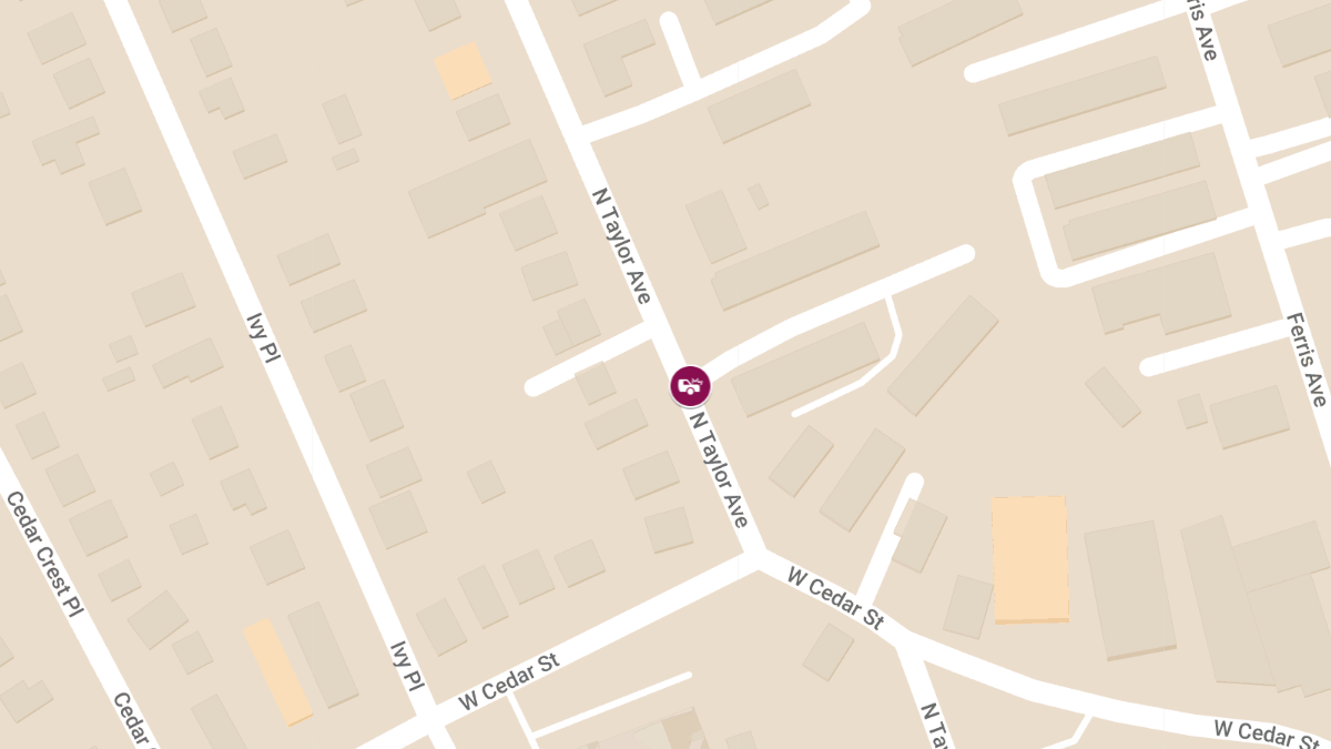 Car Crash at 18 North Taylor Ave