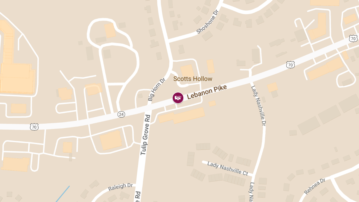 Car Crash at 4818 Lebanon Pike Results in Injuries