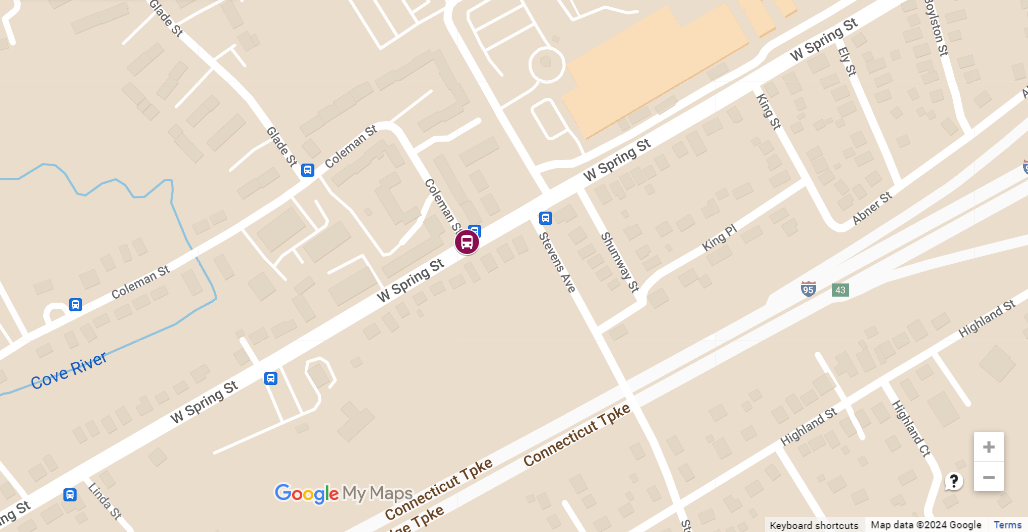 Car vs CT Transit Bus at W Spring St and Coleman St