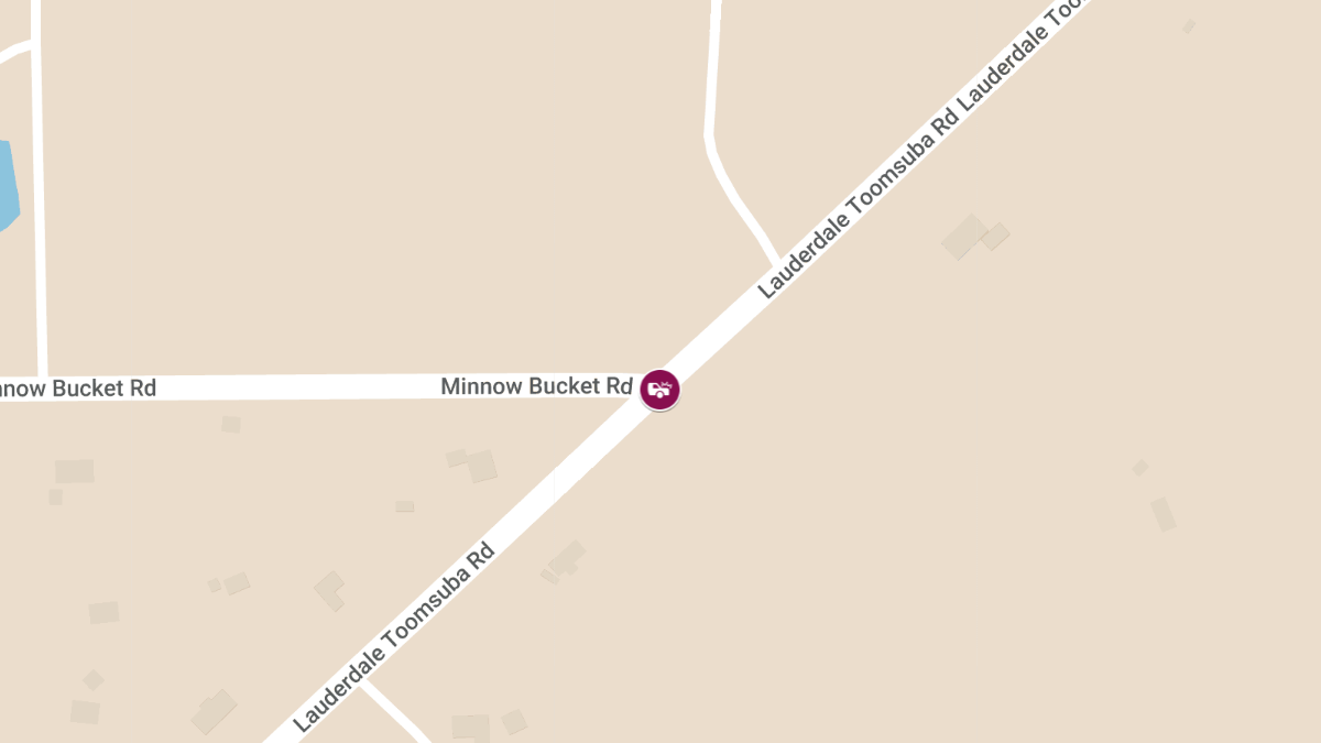 Car vs. Tractor Accident at Minnow Bucket Rd and Lauderdale Toomsuba Rd