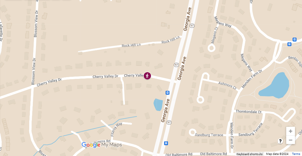 Collision Involving Pedestrian at 3500 Cherry Valley Dr near Georgia Ave
