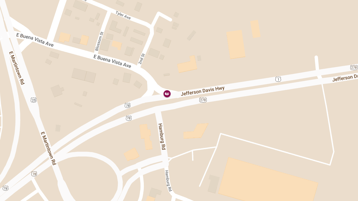 Collision With Injuries at Jefferson Davis Hwy & East Buena Vista Ave