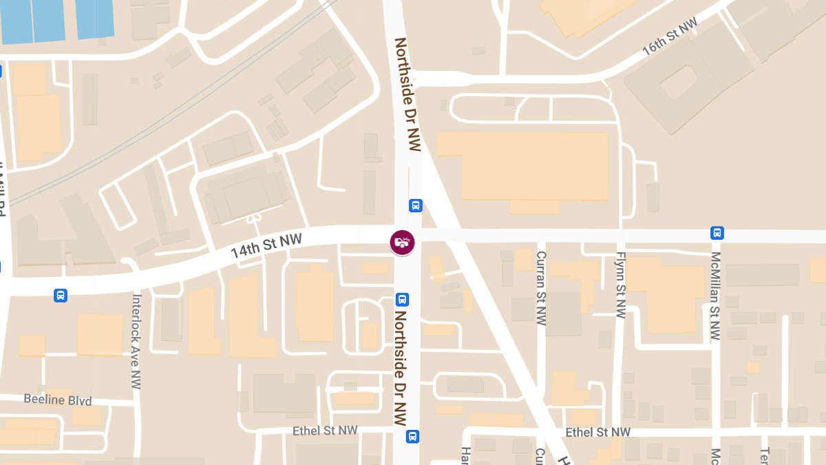 Collision with Injuries at 14th St NW & Northside Dr NW