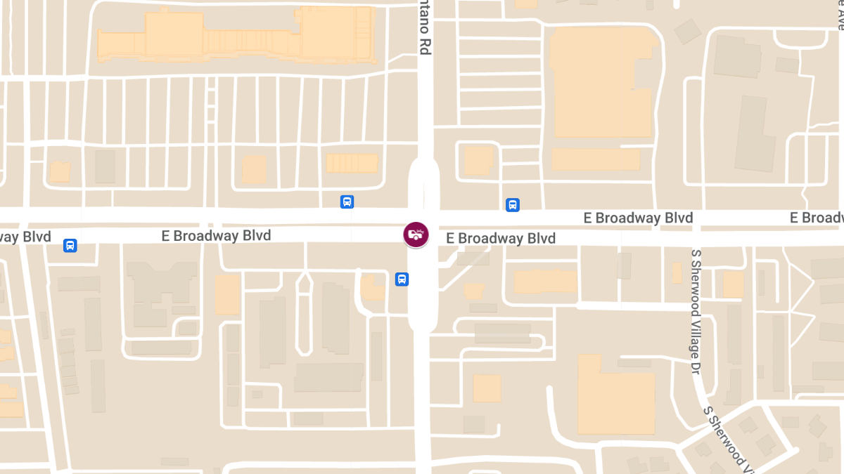 Collision with Injuries at E Broadway Blvd and N Pantano Rd