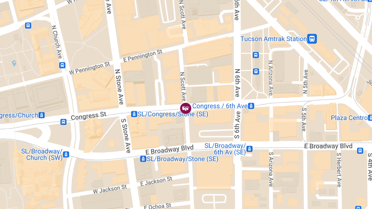 Collision with Injuries at E Congress St & N Scott Ave