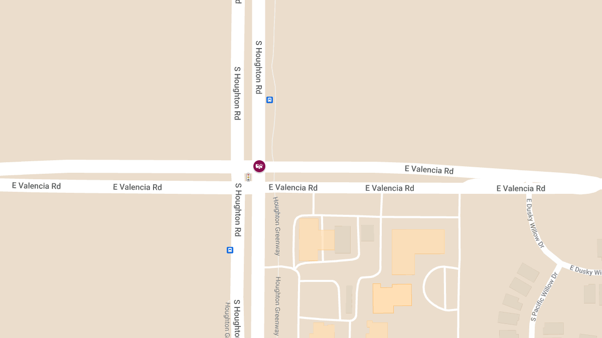 Collision with Injuries at E Valencia Rd & S Houghton Rd
