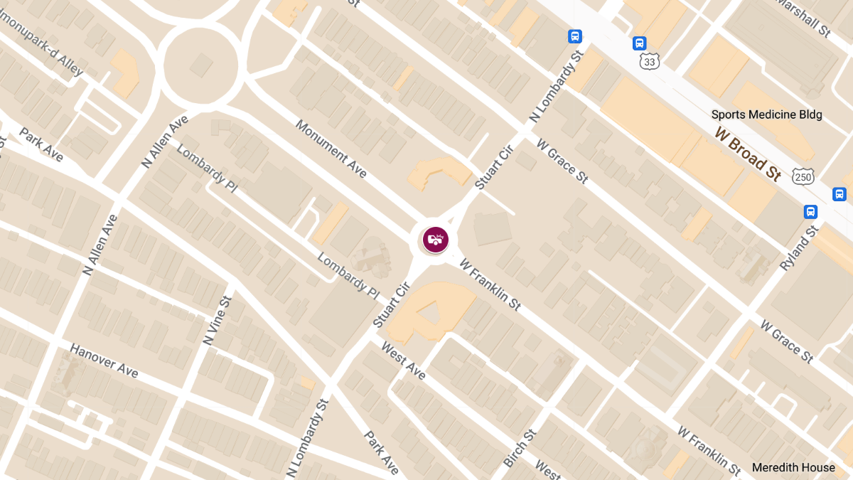 Collision with Injuries at Monument Ave & Stuart Cir