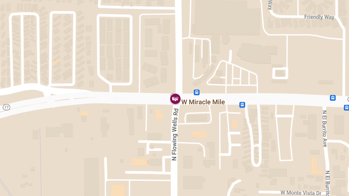 Collision with Injuries at W Miracle Mile & N Flowing Wells Rd