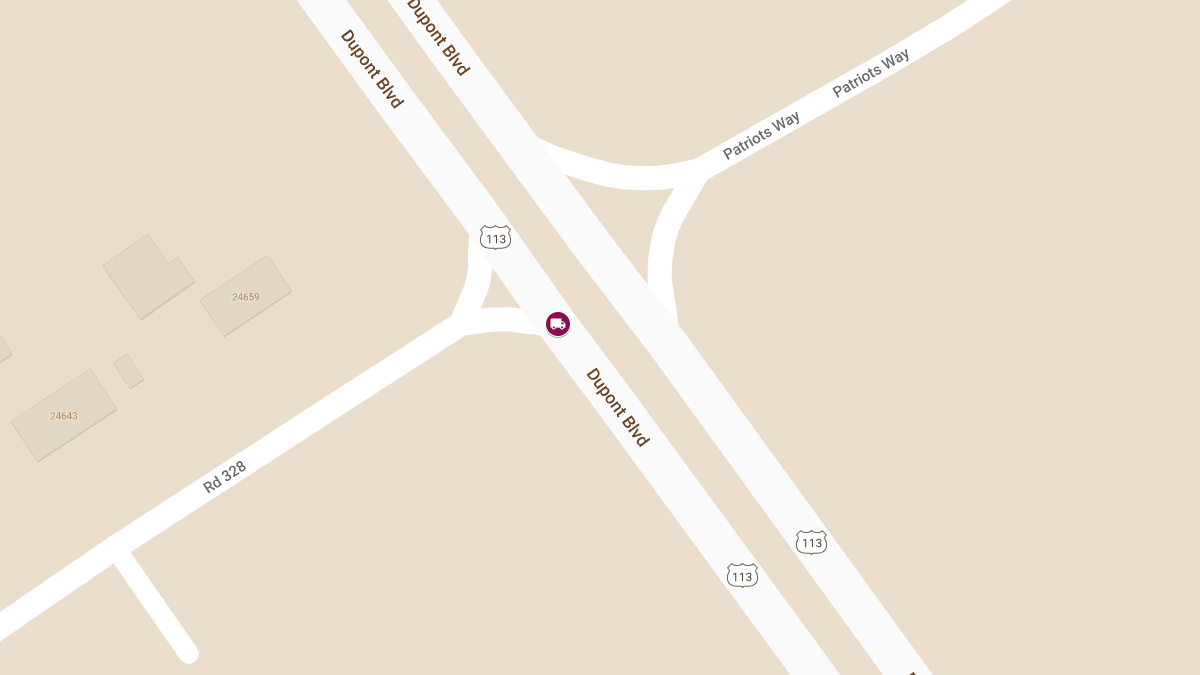 Crash Involving Dump Truck at Sheep Pen Rd and Dupont Blvd