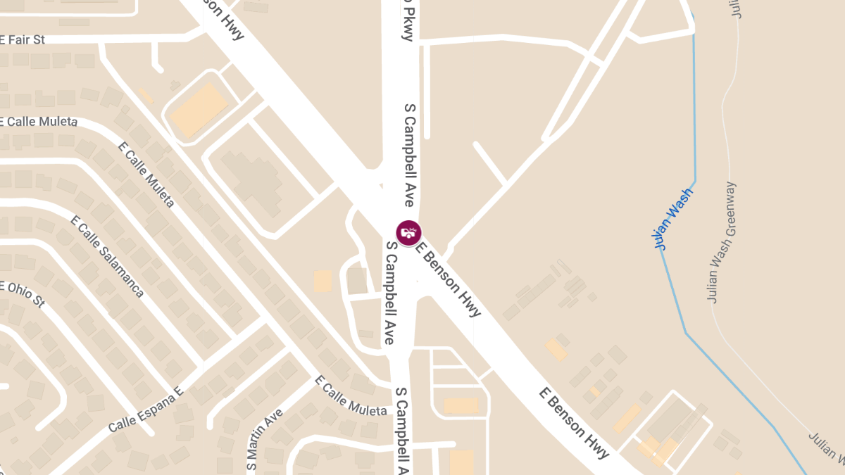 Crash at Campbell Ave South of Benson Hwy