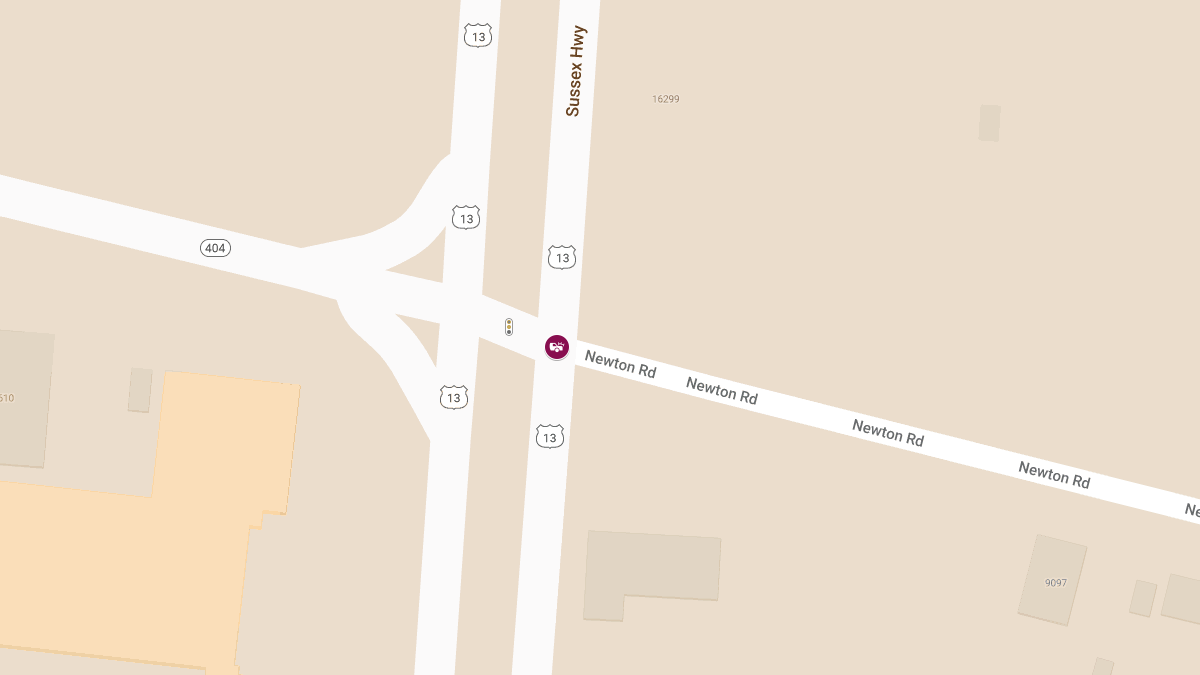 Crash at East Newton Rd and Sussex Hwy