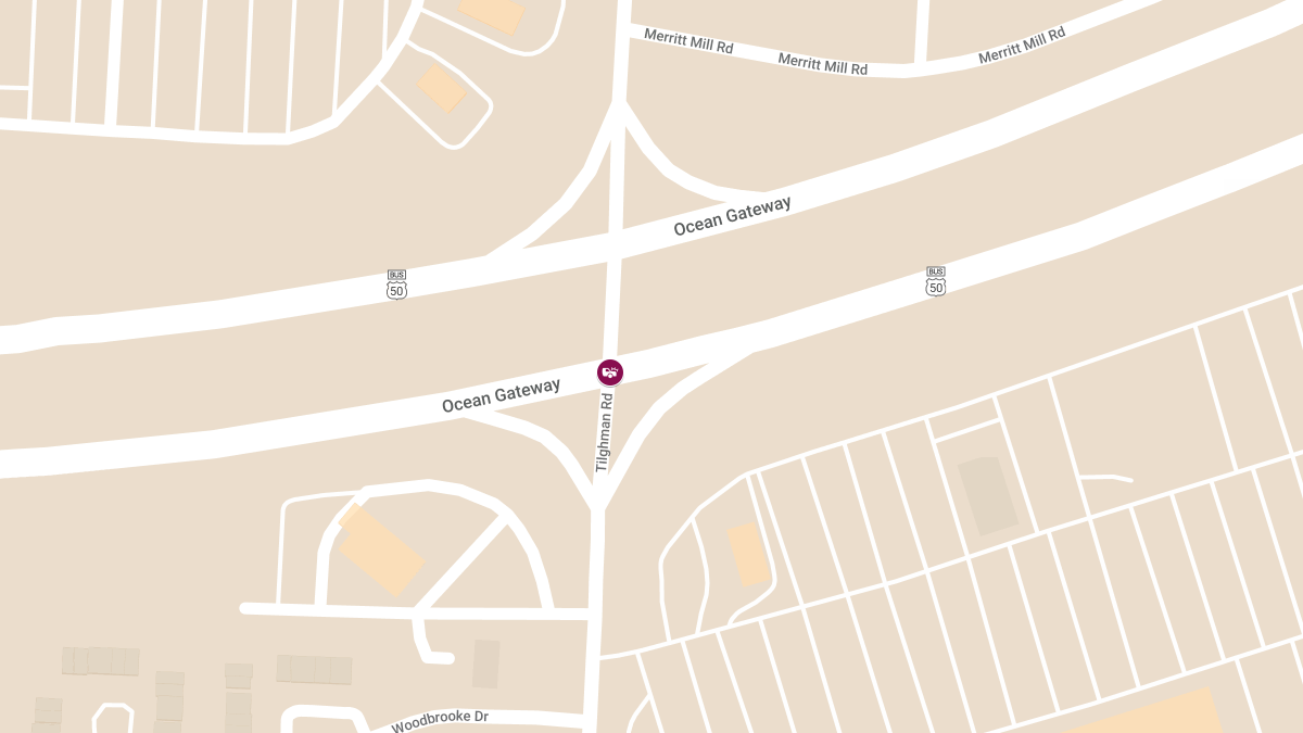 Crash at East Salisbury Pkwy and Tilghman Rd