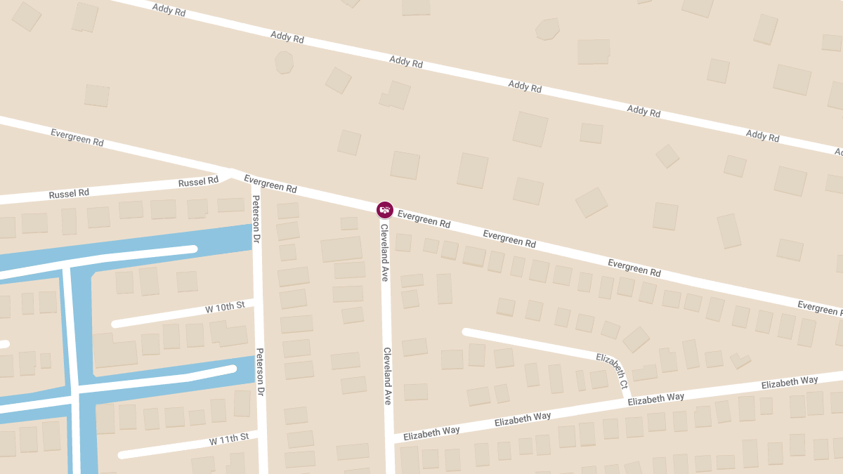 Crash at Evergreen Rd and Cleveland Ave