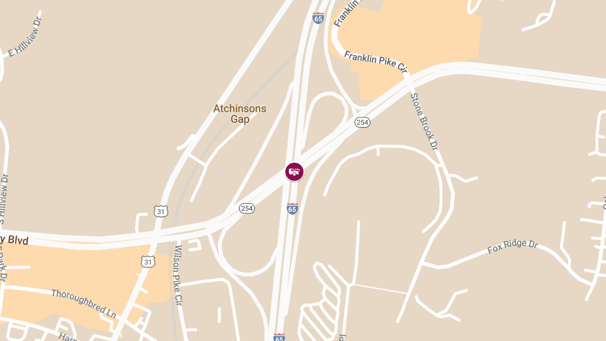 Crash at I-65 N / Old Hickory Blvd Results in Injuries