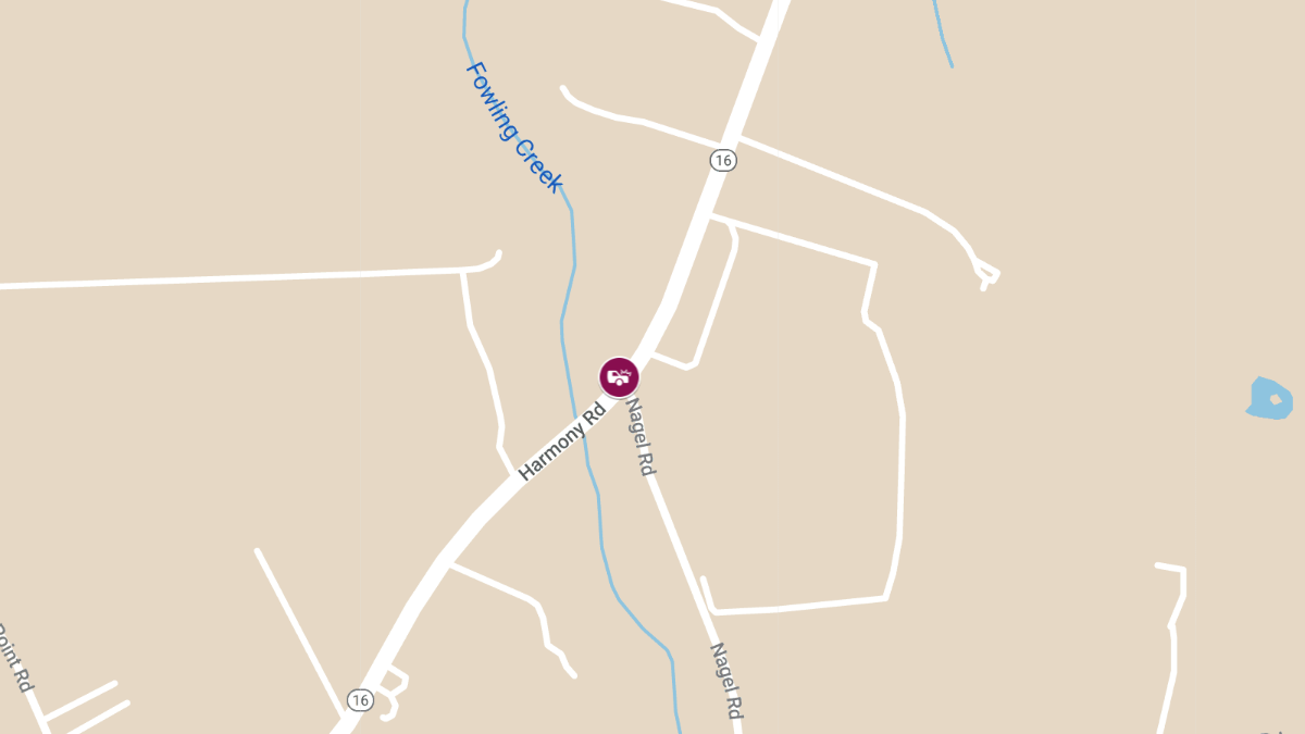 Crash at Johns Rd and Harmony Rd