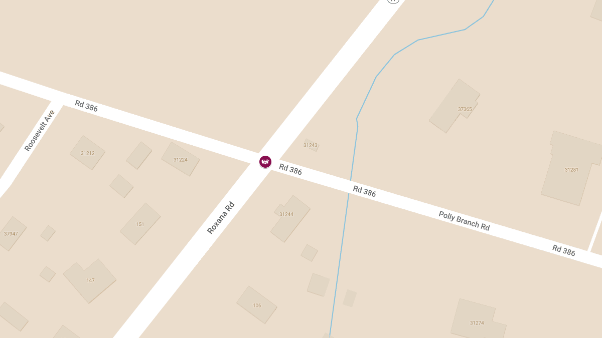 Crash at Polly Branch Rd and Roxana Rd