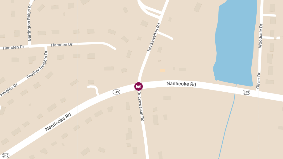 Crash at Rockawalkin Rd and Nanticoke Rd
