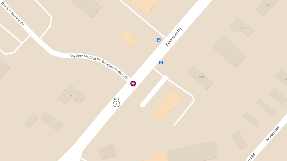 Crash at Savannah Rd and Bayview Medical Dr