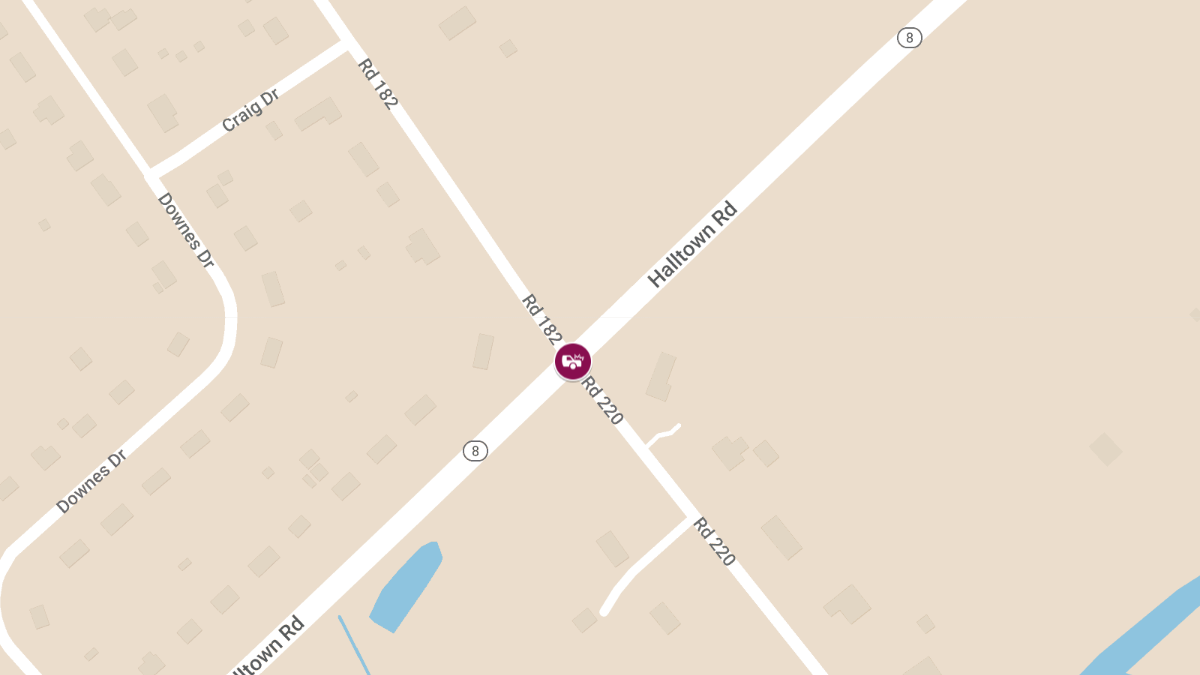 Crash at Slaughter Station Rd and Halltown Rd