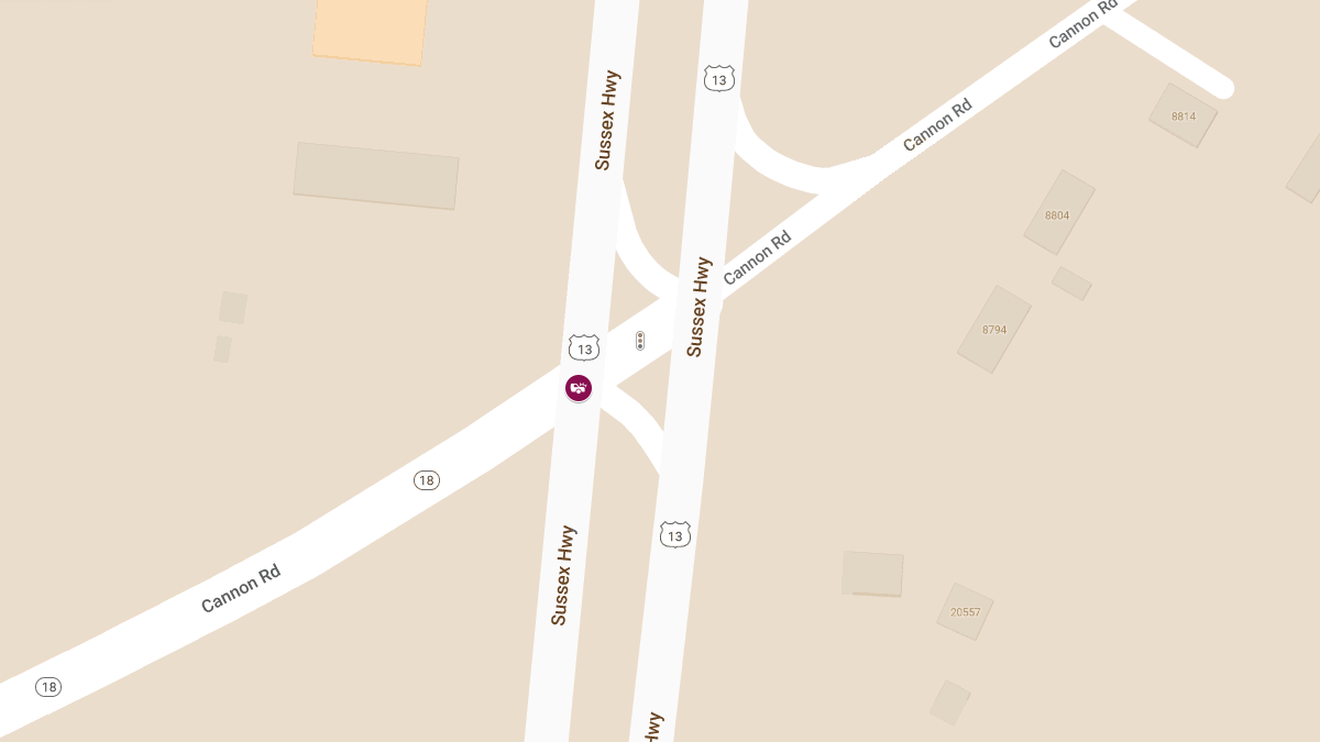 Crash at Sussex Hwy and Cannon Rd