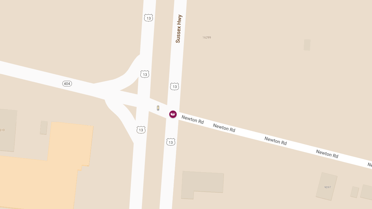 Crash at Sussex Hwy and E Newton Rd