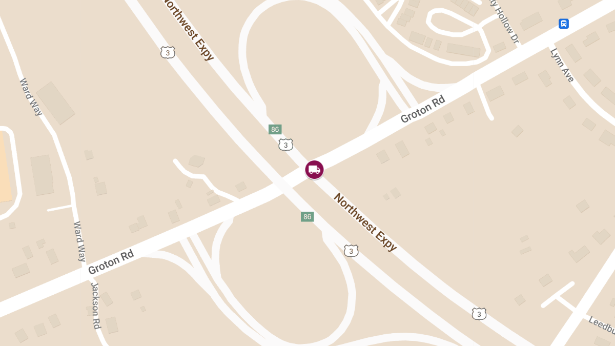 Crash with Injuries Involving Dump Truck and Motorcycle at Groton Rd and Route 3