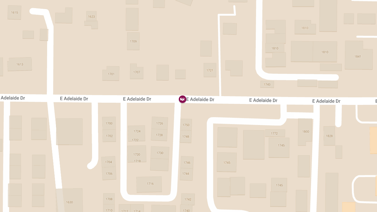 Crash with Injuries at 1750 E Adelaide Dr