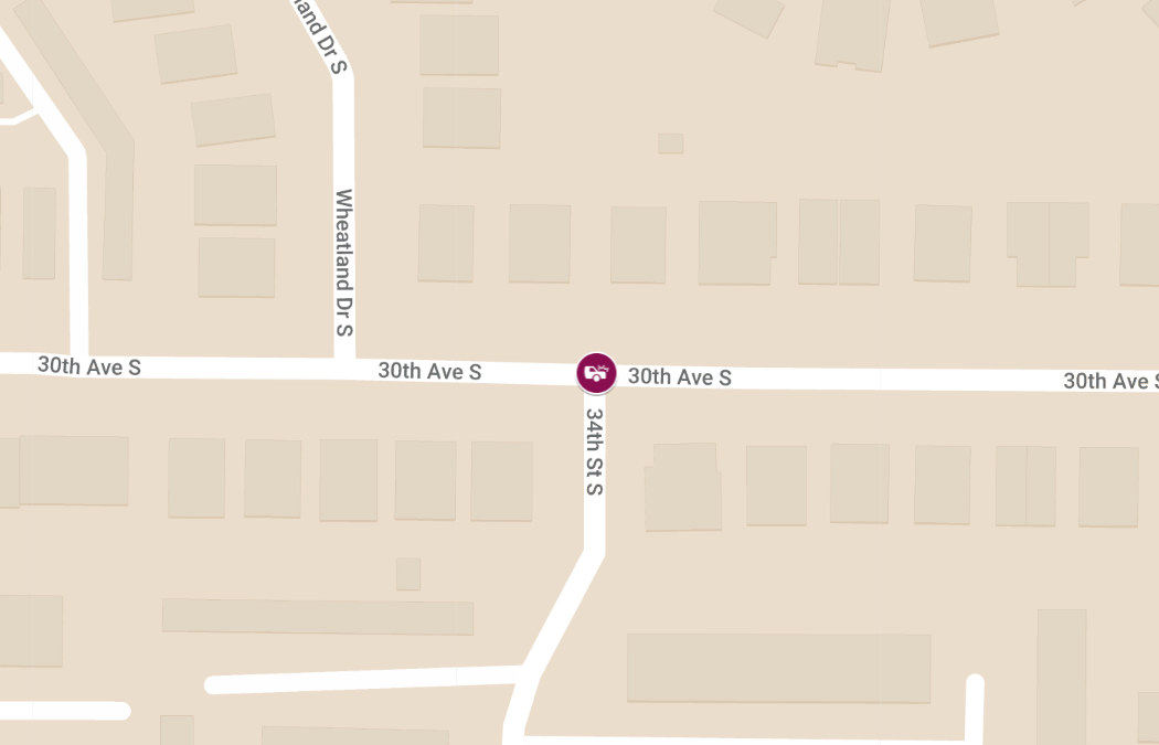 Crash with Injuries at 34th St S