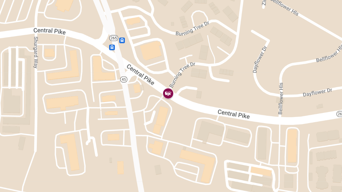 Crash with Injuries at Central Pike and Burning Tree Dr