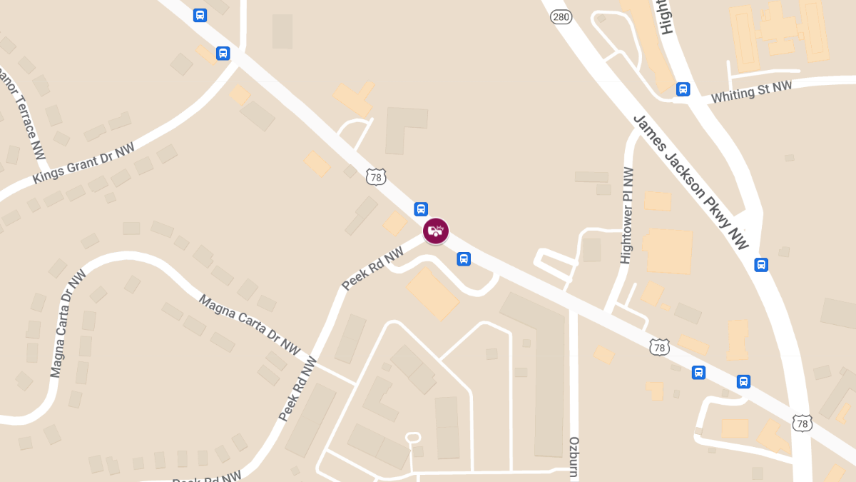 Crash with Injuries at Donald Lee Hollowell Pkwy NW & Peek Rd NW