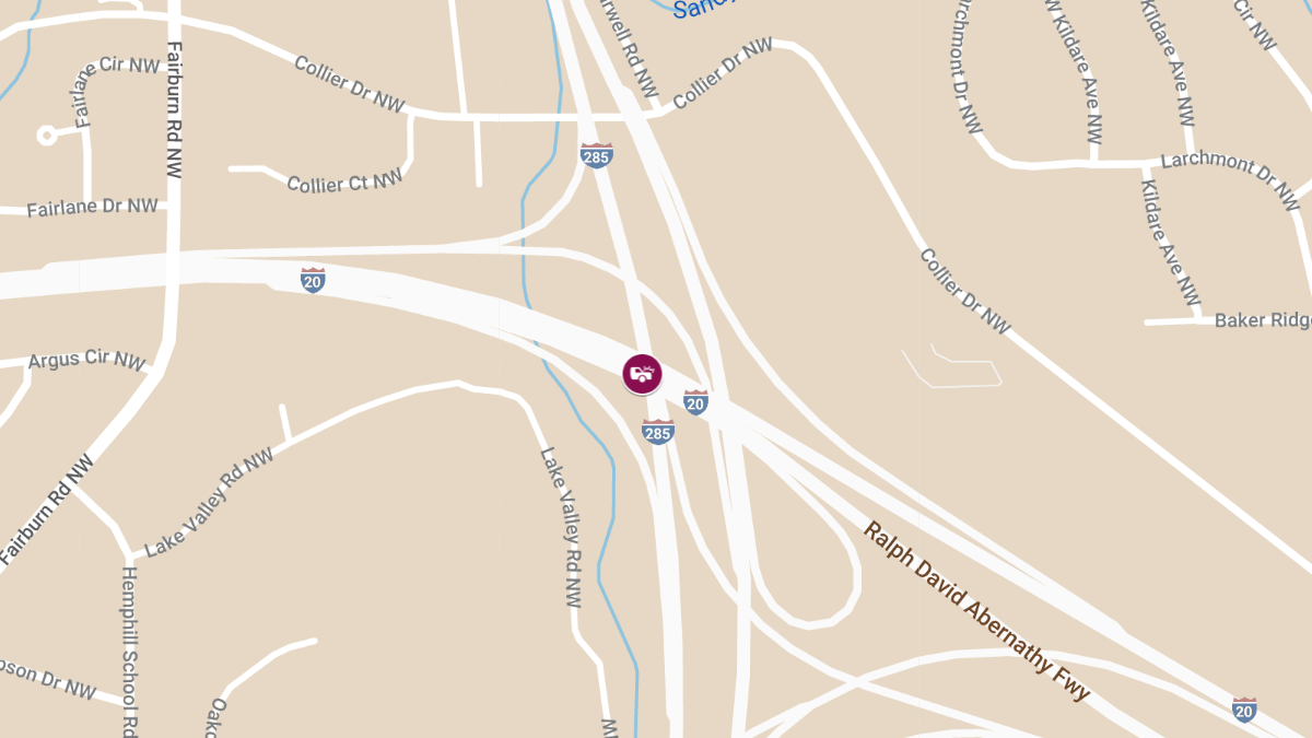 Crash with Injuries at I-20 W & I-285 N