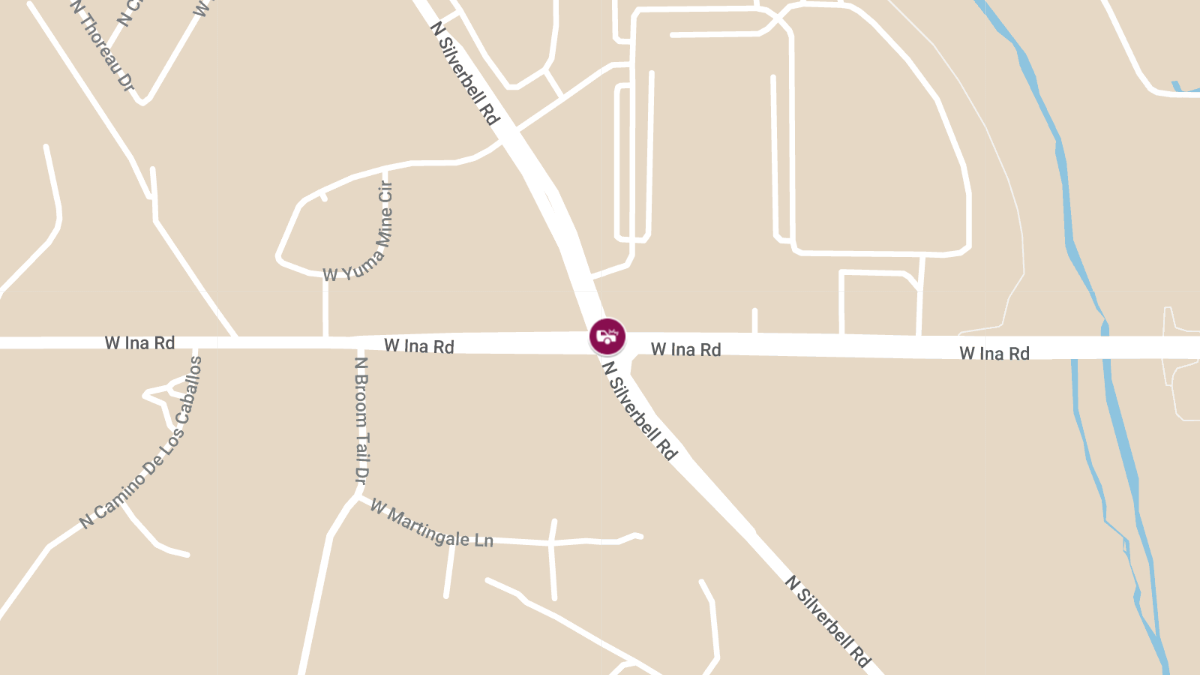 Crash with Injuries at Ina Rd and Silverbell