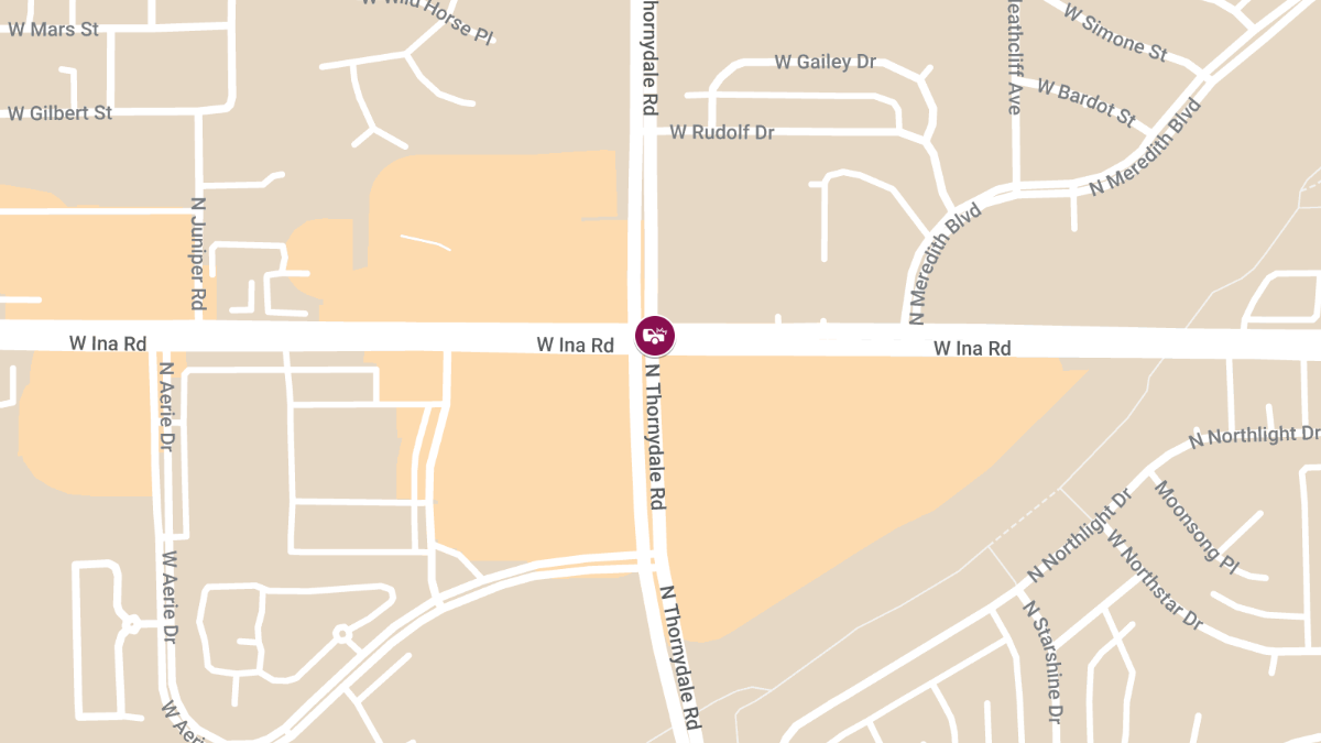 Crash with Injuries at Ina and Thornydale