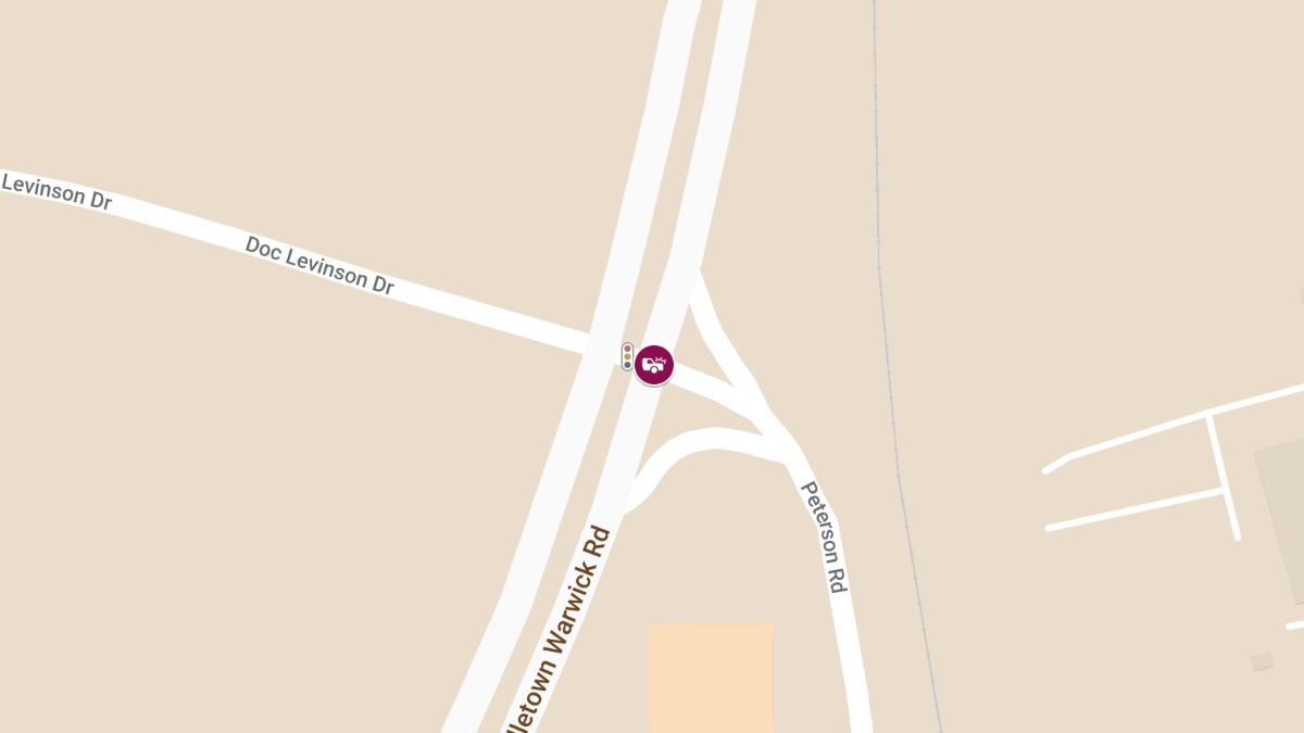 Crash with Injuries at Middletown-Warwick Rd (Rt 299) and Doc Levinson Dr