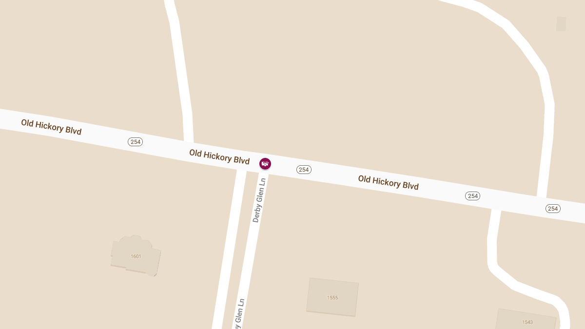 Crash with Injuries at Old Hickory Blvd and Derby Glenn Ln